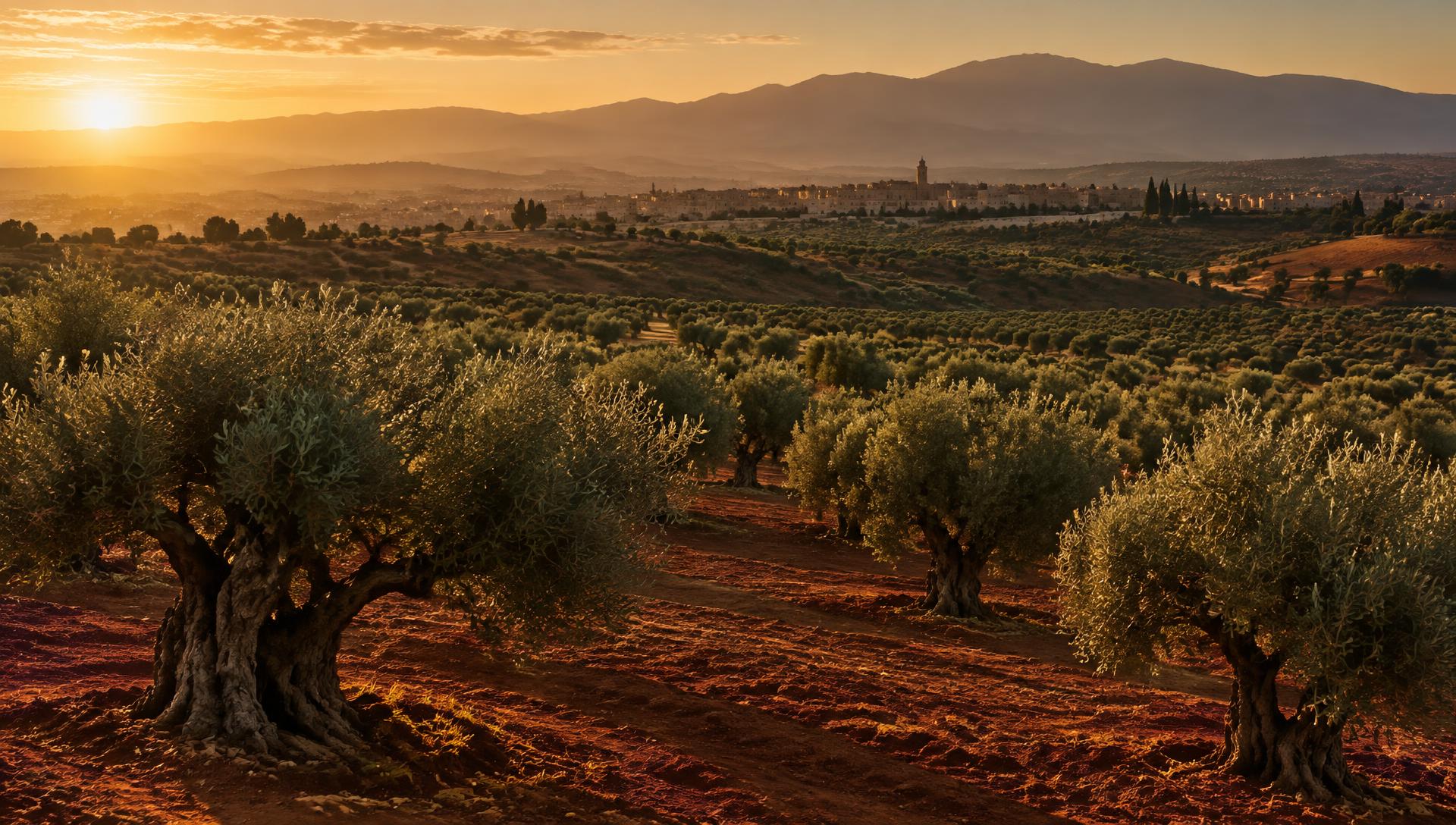 Oliveraies séculaires de la plaine du Saïss, région de Fès au Maroc